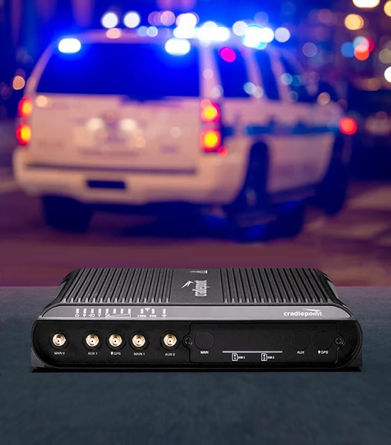 Cradlepoint device for first responders