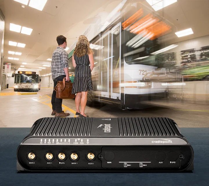 Cradlepoint device for public transit
